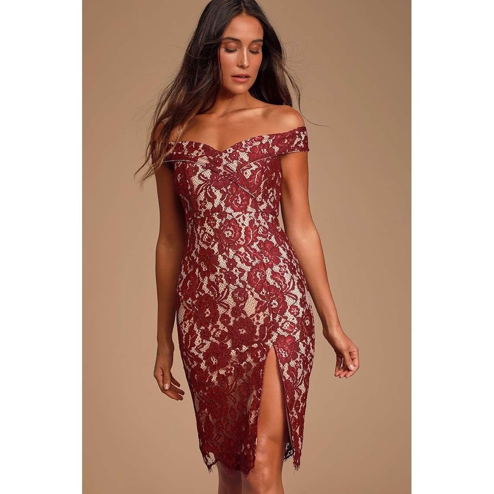 NWT Table for Two White Lace Off-the-Shoulder Midi Dress Size XL